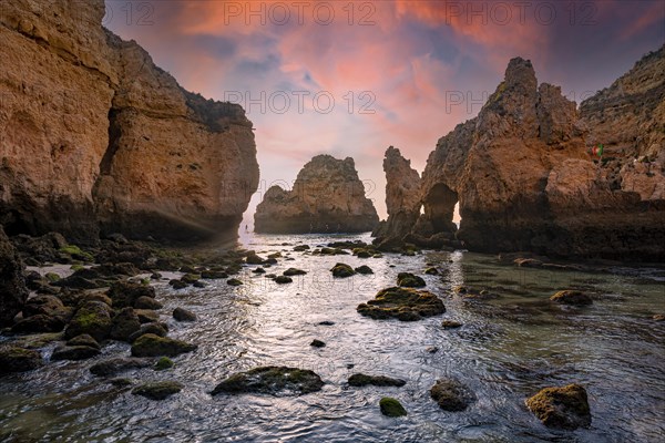 Rock formations in the sea