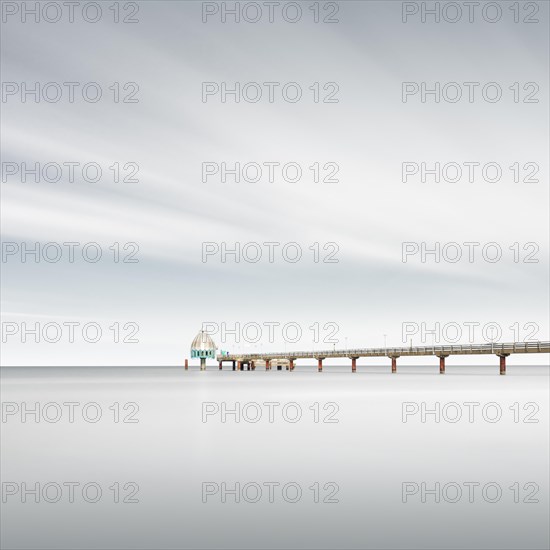 Pier with diving gondola at the Baltic resort Zingst