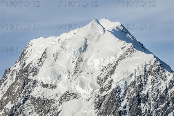 Glaciated peak of Mount Cook
