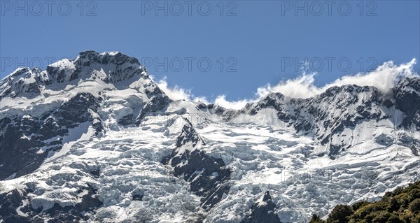 Mount Sefton with Tucket Glacier and Huddelston Glacier