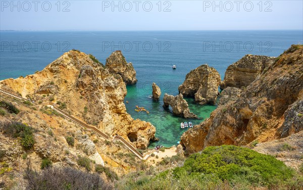 Rugged rocky coast with cliffs of sandstone