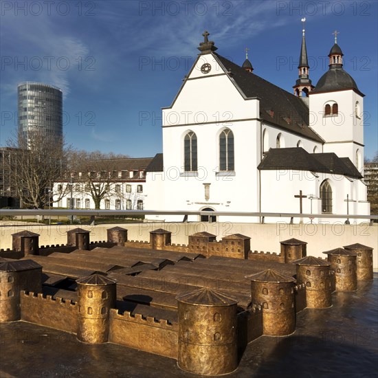 Model of the fort Divitia Deutz with Koelntriangle and Alt St. Heribert