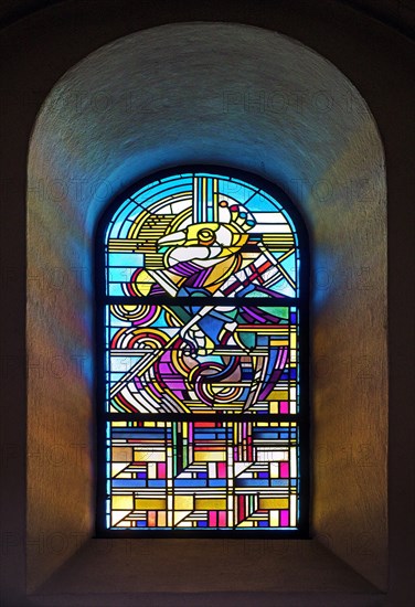 Modern lead window by Johan Thorn Prikker in the north aisle