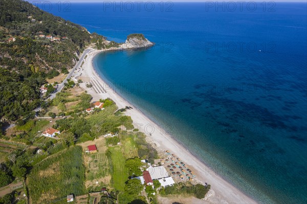 Aerial of Potami beach