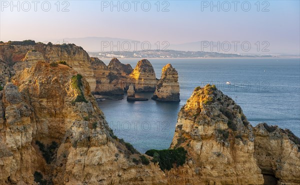 Rugged rocky coast with cliffs of sandstone