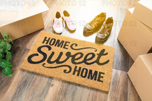 Home sweet home welcome mat