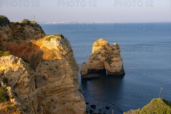 Rugged rocky coast with cliffs of sandstone