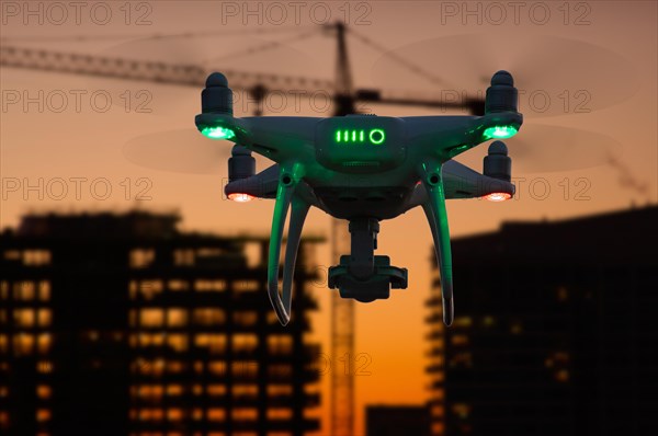 Silhouette of unmanned aircraft system