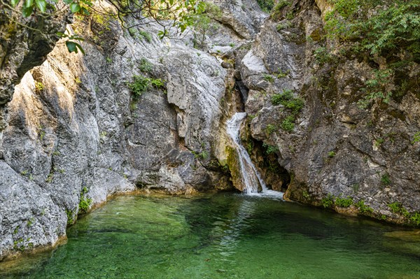 Waterfall on the Urlias stream on the foot of Mount Olympus