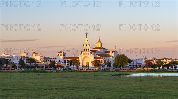 Village El Rocio with hermitage of El Rocio