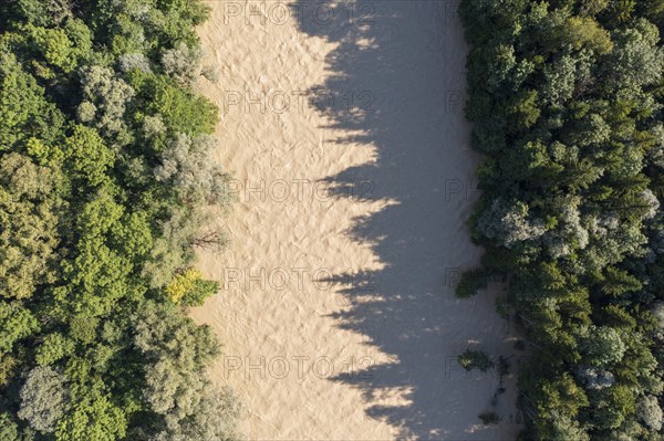 Isar at high water from above