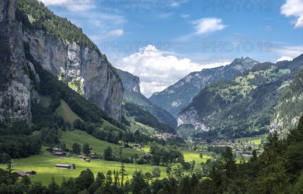 Lauterbrunnen Valley with Staubbach Falls