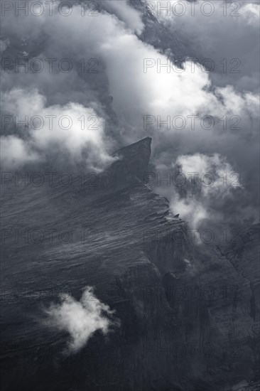 Rocks in fog