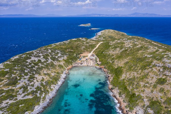 Aerial of Livadaki beach