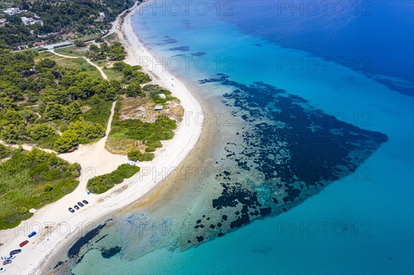 Aerial of Possidi beach