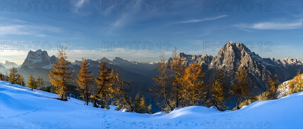 Summit of Monte Antelao and Pelmo in the evening light