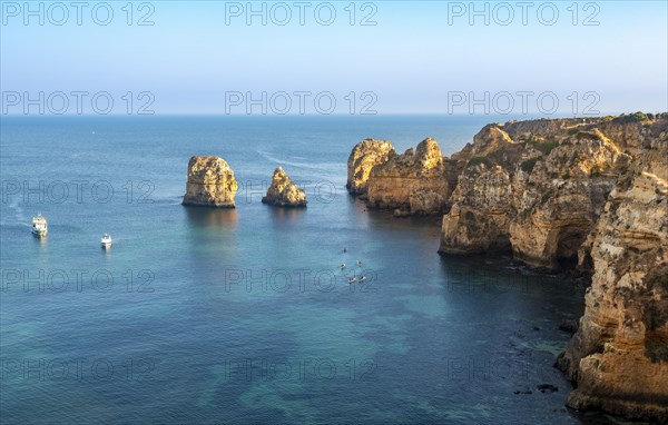 Rugged rocky coast with cliffs of sandstone