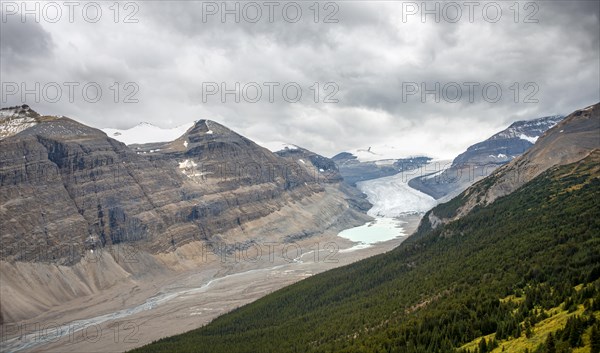 View in valley with glacier tongue