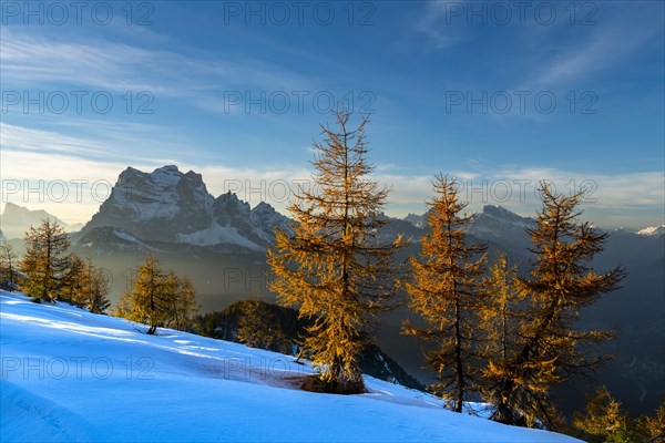 Peak of Monte Pelmo in the evening light