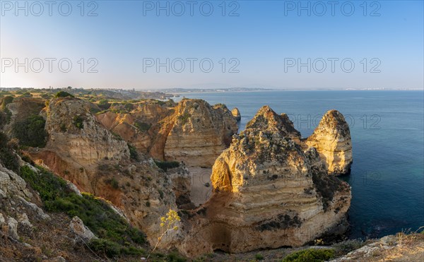 Rugged rocky coast with cliffs of sandstone