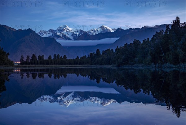 Morning view of Mount Cook and Mount Tasman