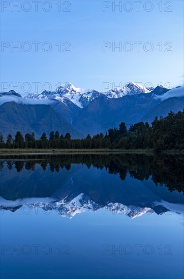 Morning view of Mount Cook and Mount Tasman