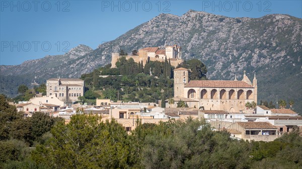 View of Arta with Sant Salvador Sanctuary