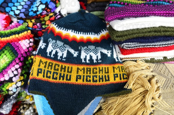 Knitted cap with inscription Machu Picchu