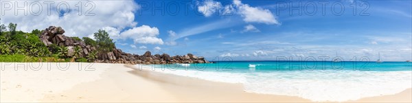 Grand Anse beach panorama holiday vacation