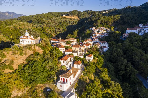 Aerial of Agia Triada church