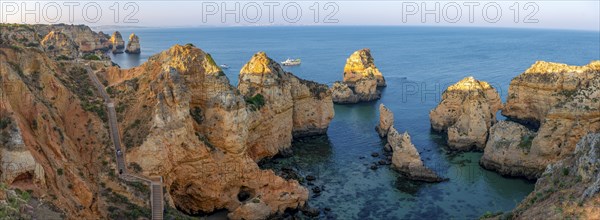 Rugged rocky coast with cliffs of sandstone