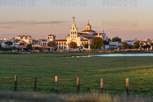 Village El Rocio with hermitage of El Rocio