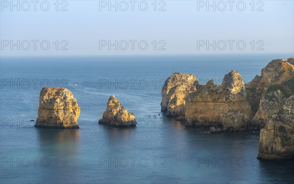 Rugged rocky coast with cliffs of sandstone