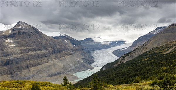 View in valley with glacier tongue