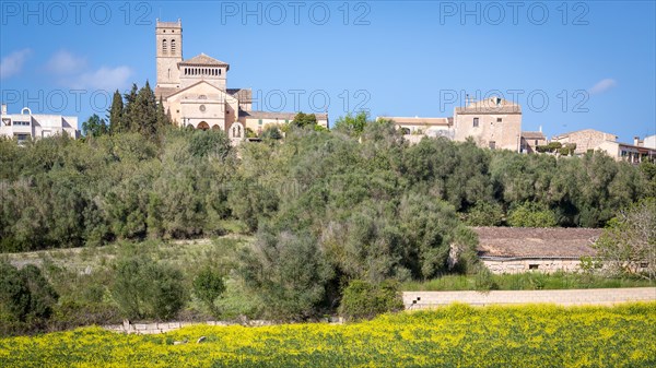 View of village with church Nuestra Senora d'Atocha