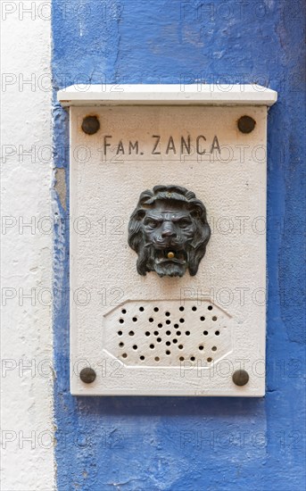 Doorbell in the shape of a lion