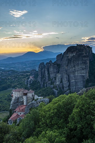 Anapavsas Monastery at sunset