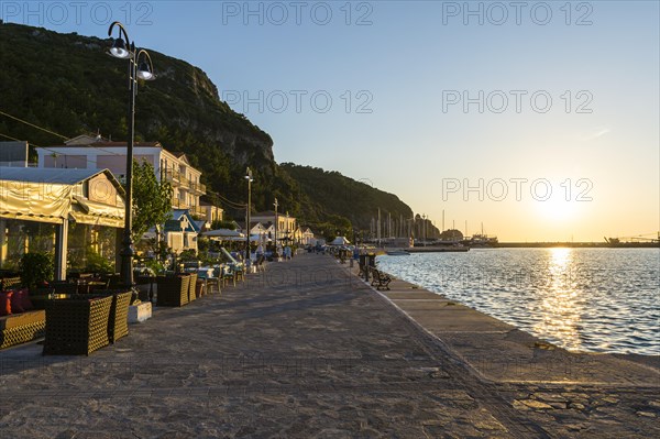 Port of Karlovasi at sunset