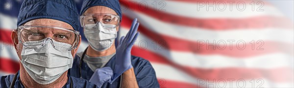 Doctors or Nurses Wearing Medical Personal Protective Equipment