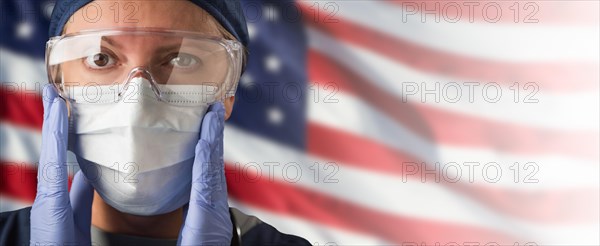 Doctor or Nurse Wearing Medical Personal Protective Equipment