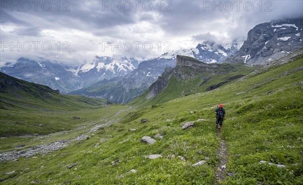 Hiker on hiking trail