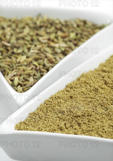 Powder and seeds of fennel