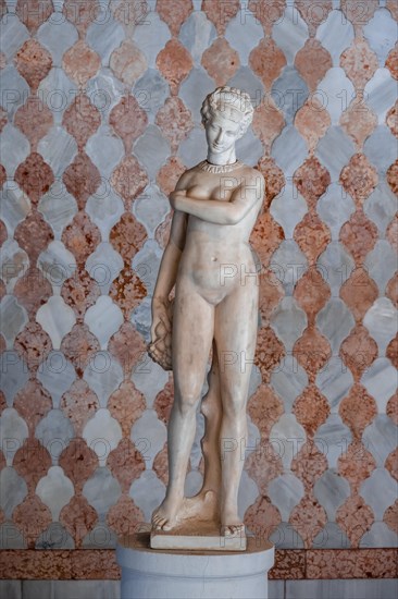 Statue of a woman in marble at Ca' d'Oro Palace