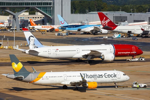 A Thomas Cook Airbus A321 with registration G-TCDH at London Gatwick Airport