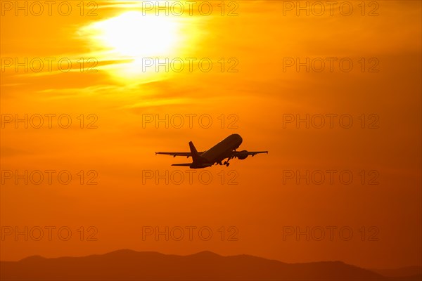 An Airbus A320 aircraft of Brussels Airlines with registration mark OO-SNE takes off from Vienna International Airport