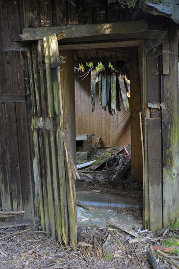 Dilapidated peat hut