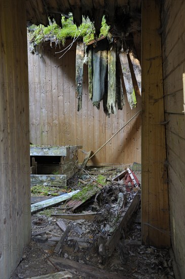 Dilapidated peat hut