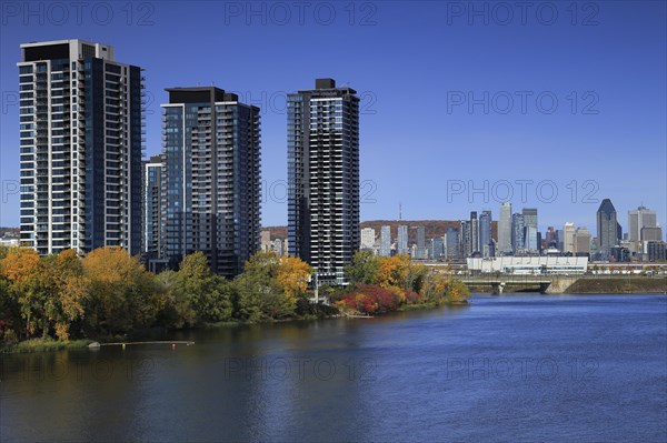 High-rise buildings on the Saint Lawrence River