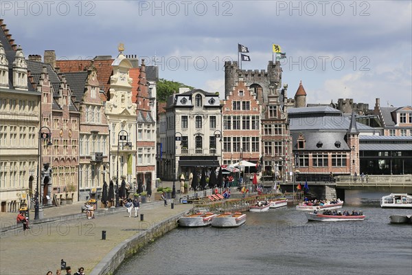 View from Michalsbridge Sint Michielsbrug to river Leie