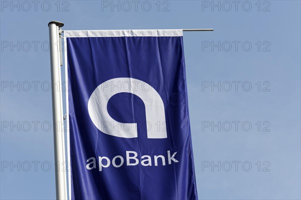 Flag with logo of Apotheker- und Aerztebank eG